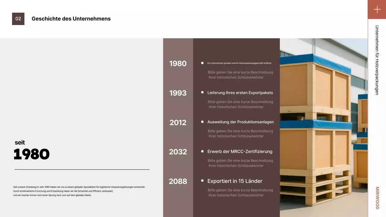 Einführung der braunen, ordentlichen Verpackung