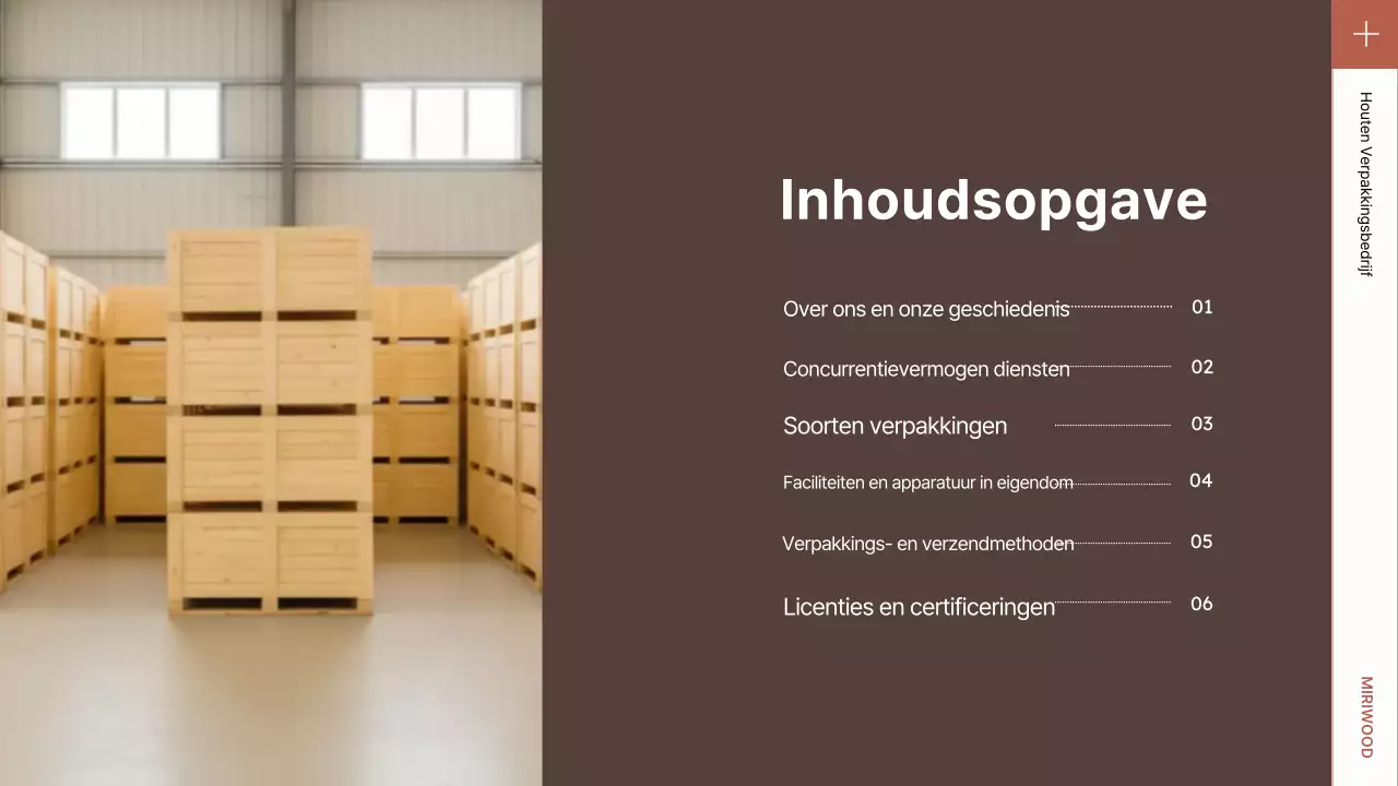 Introductie van de bruine, nette verpakking