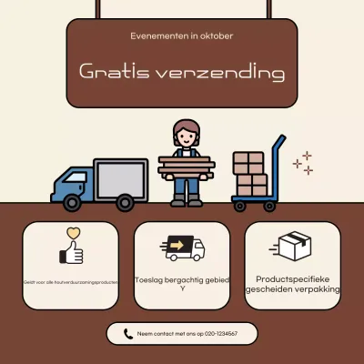 Bruine eenvoudige evenementengids