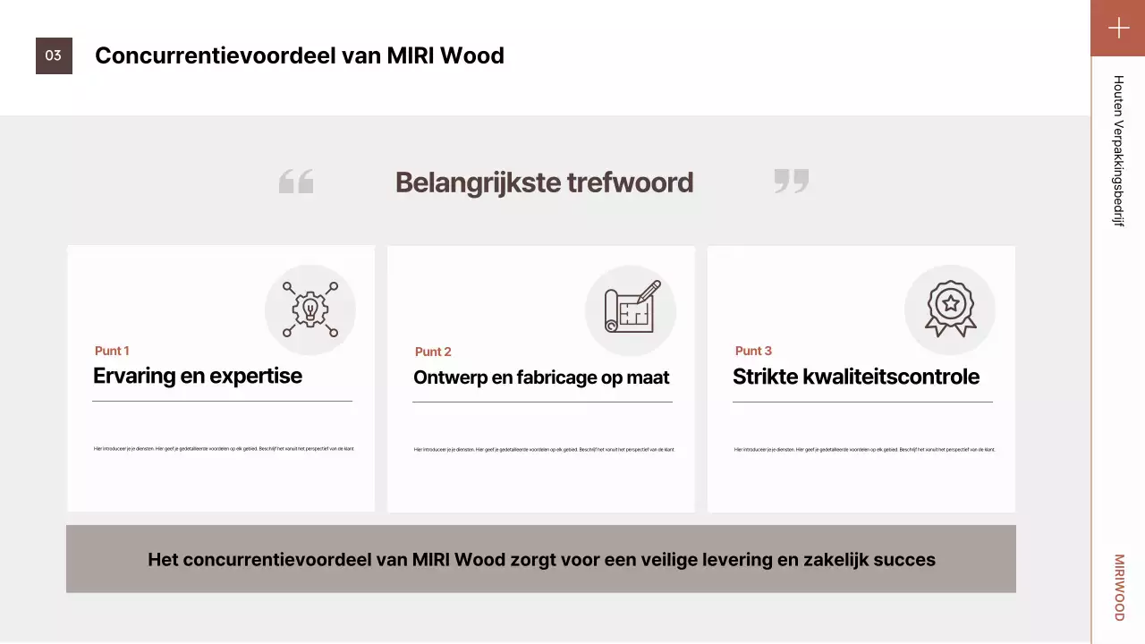 Introductie van de bruine, nette verpakking