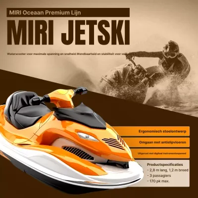 Oranje Moderne Watersport Advertentie