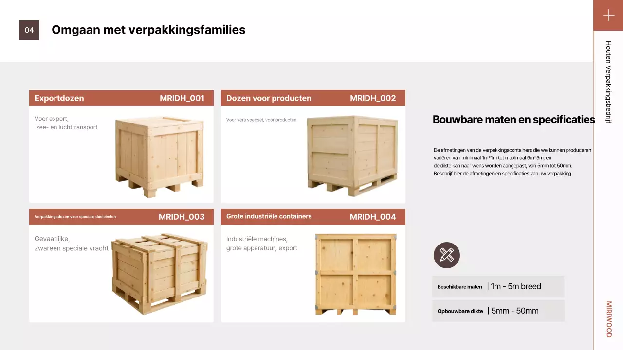 Introductie van de bruine, nette verpakking