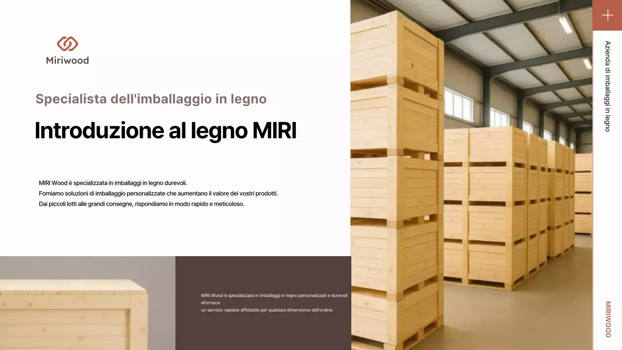 Presentazione della confezione marrone ordinata