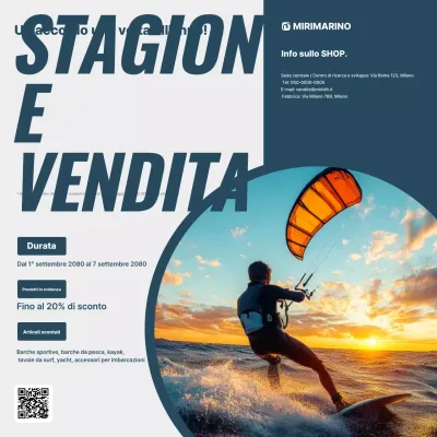 Annuncio di vendita moderno blu