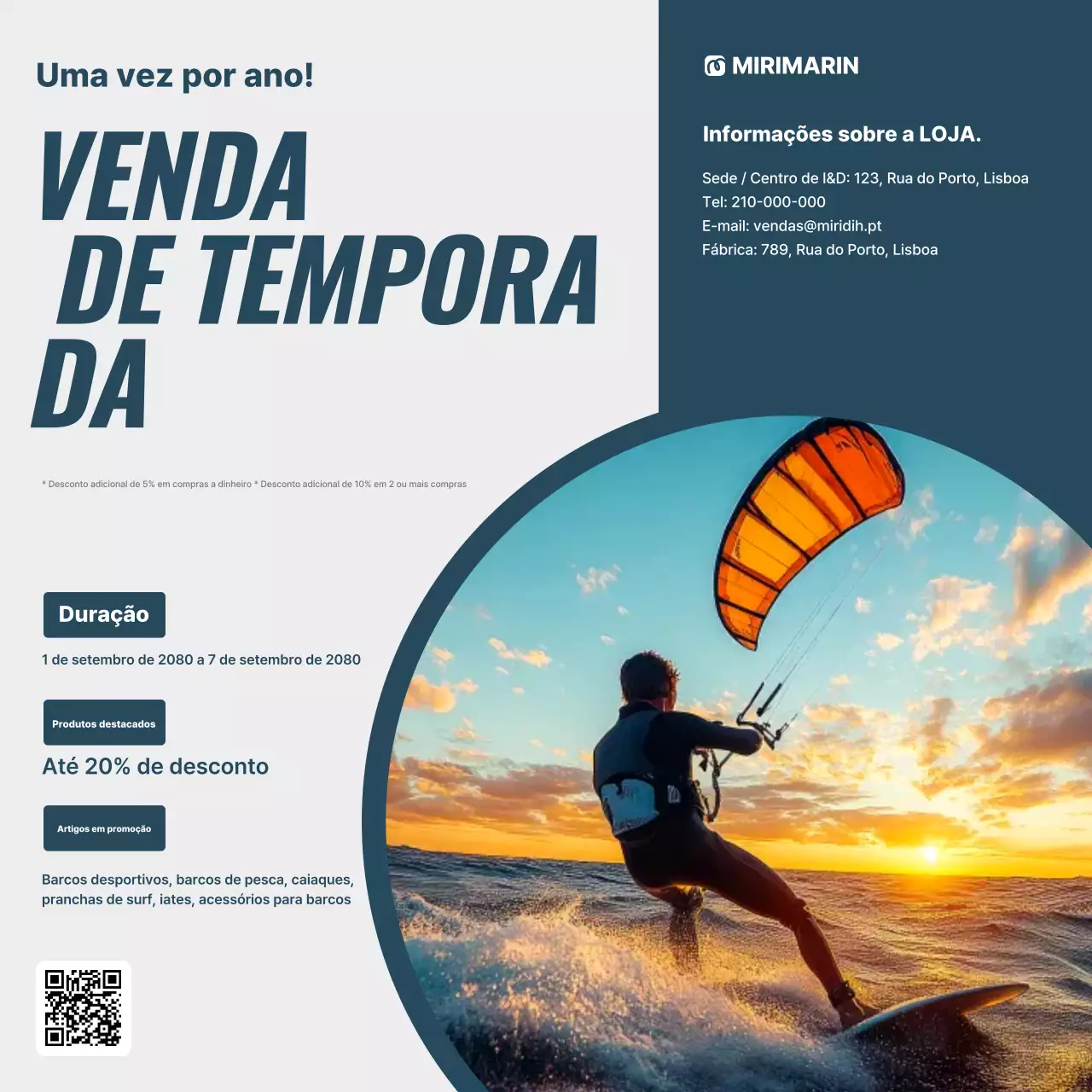 Anúncio de venda moderno azul