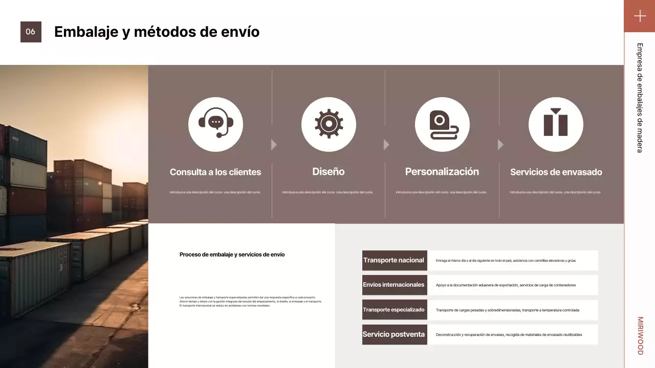 Presentamos el elegante embalaje marrón