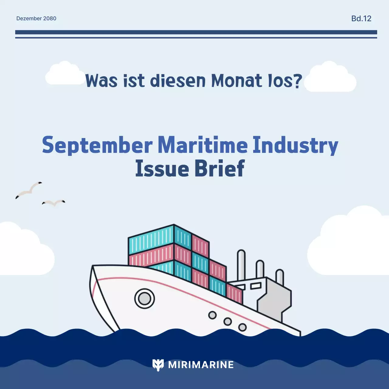 Sky Blue Modern Marine Industry Informationslieferung