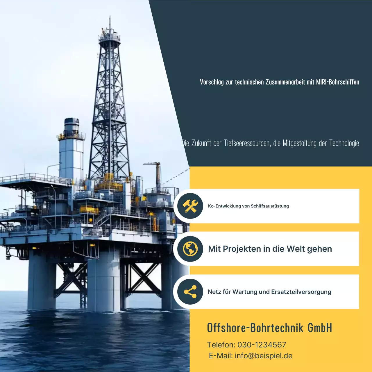 Grauer Vorschlag für moderne Meerestechnologie