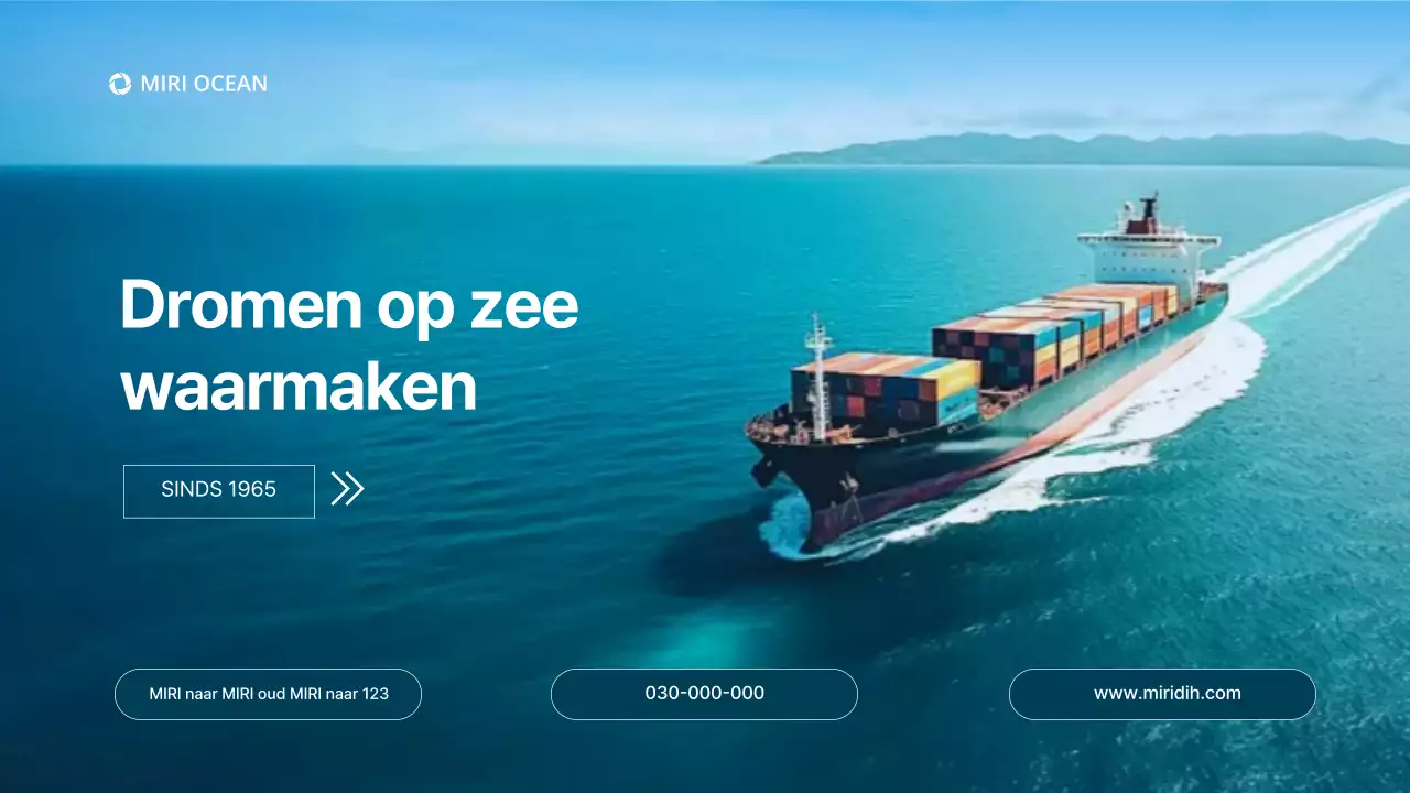 Hemelsblauwe moderne scheepvaartindustrie promotie