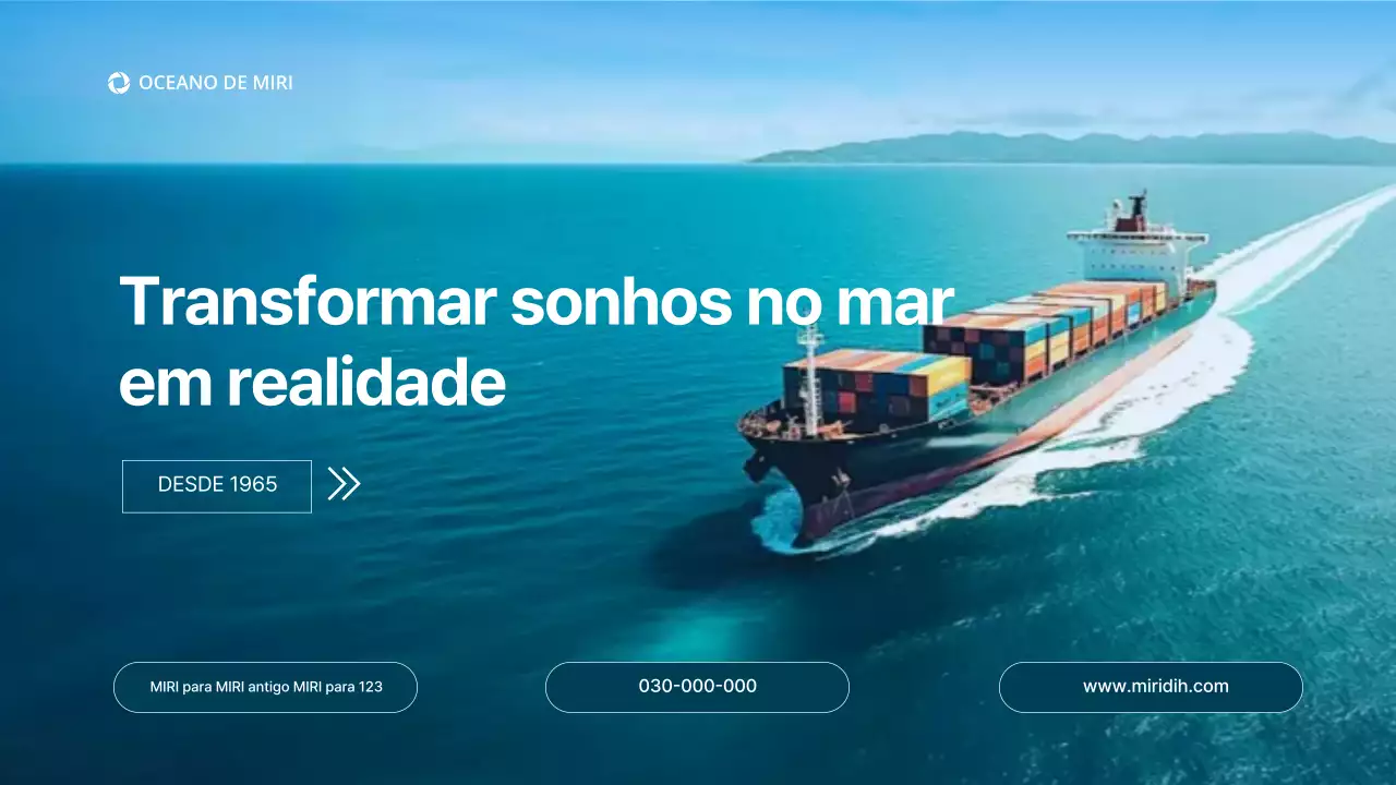 Promoção da Indústria de Navegação Moderna Azul-Céu