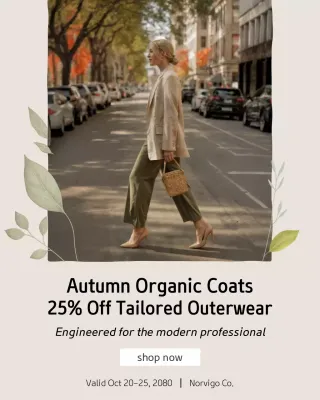 Beige Modern Fashion Promotion Instagram Post