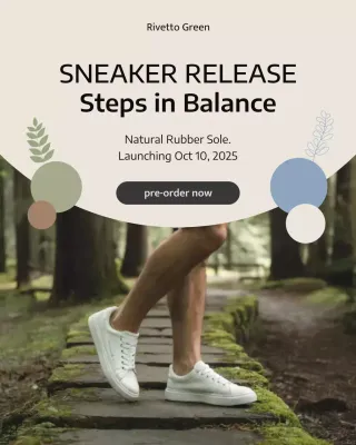 Beige Modern Sneaker Promotion Instagram Post