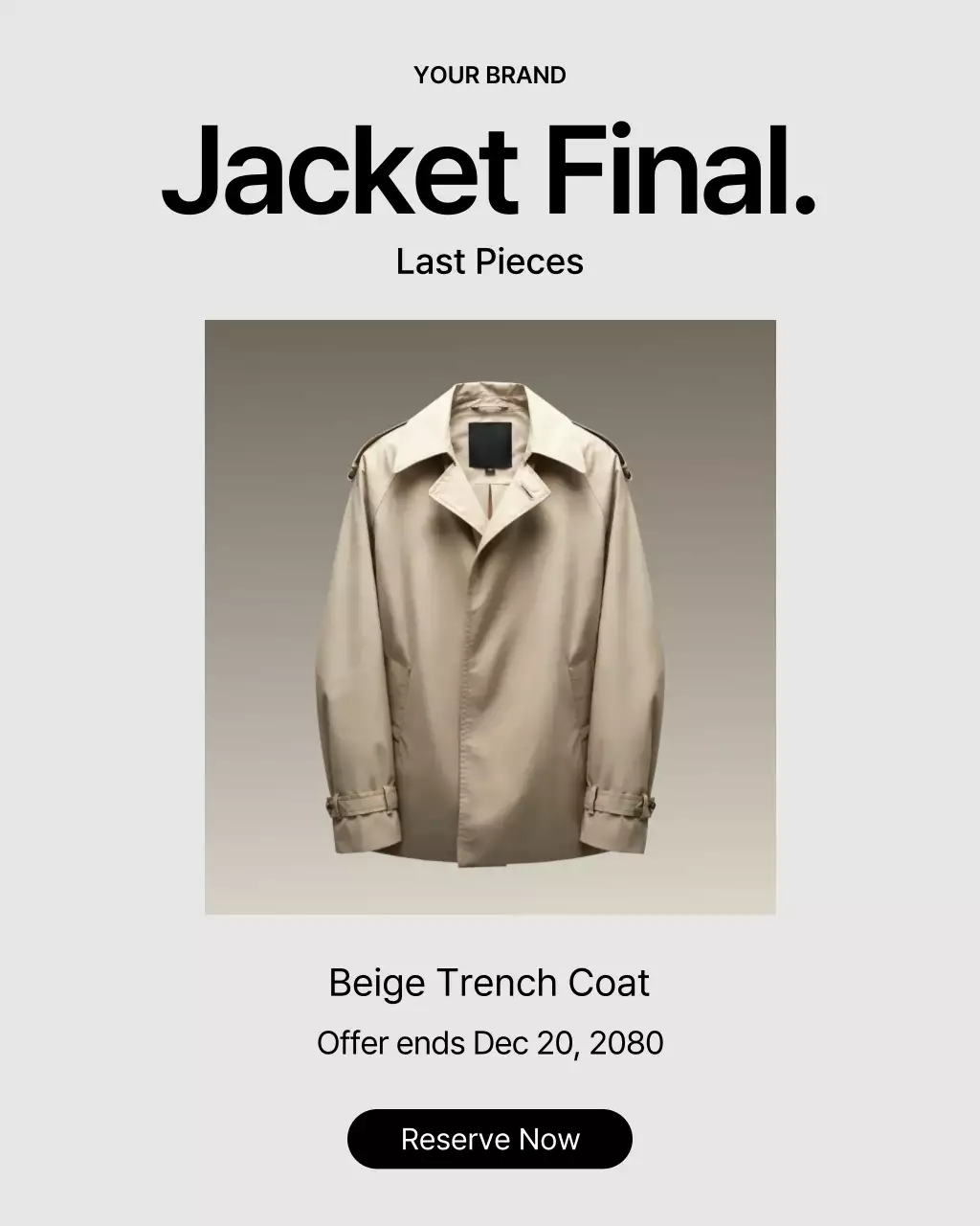 Beige Classic Jacket Advertisement Instagram Post