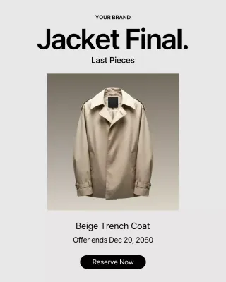 Beige Classic Jacket Advertisement Instagram Post