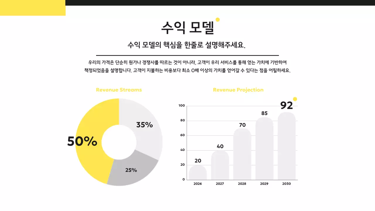 노랑 모던 프레젠테이션 기획
