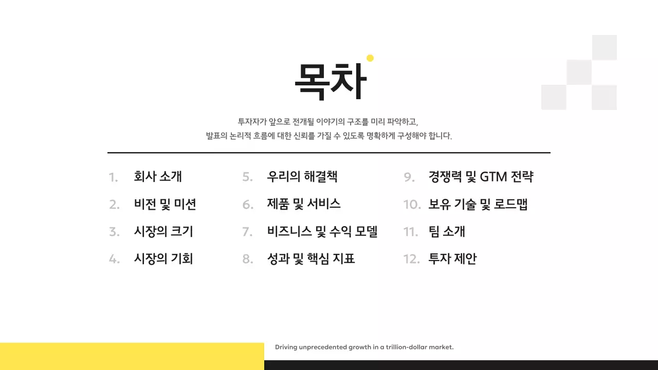 노랑 모던 프레젠테이션 기획