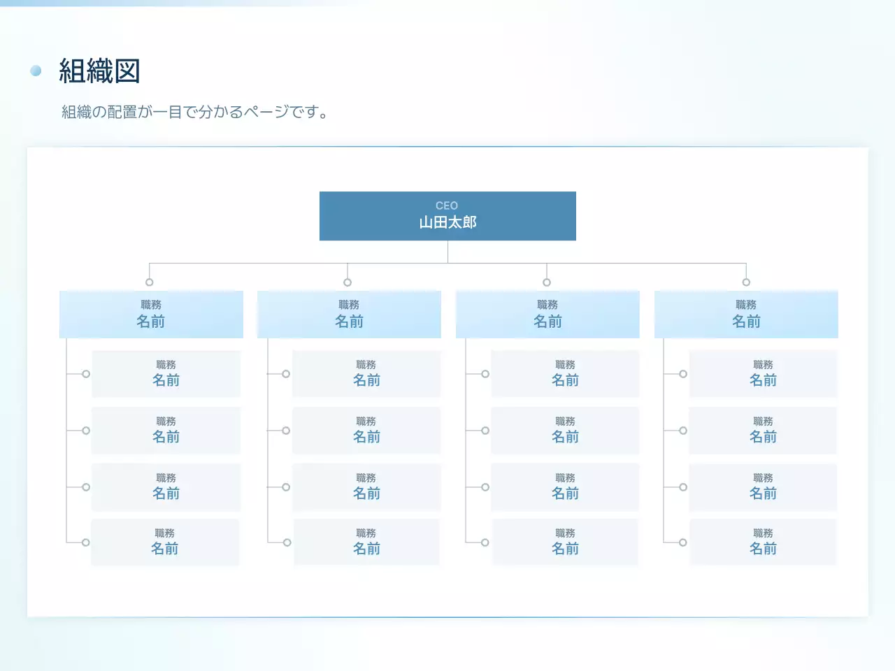 青 シンプル ビジネス プレゼンテーション