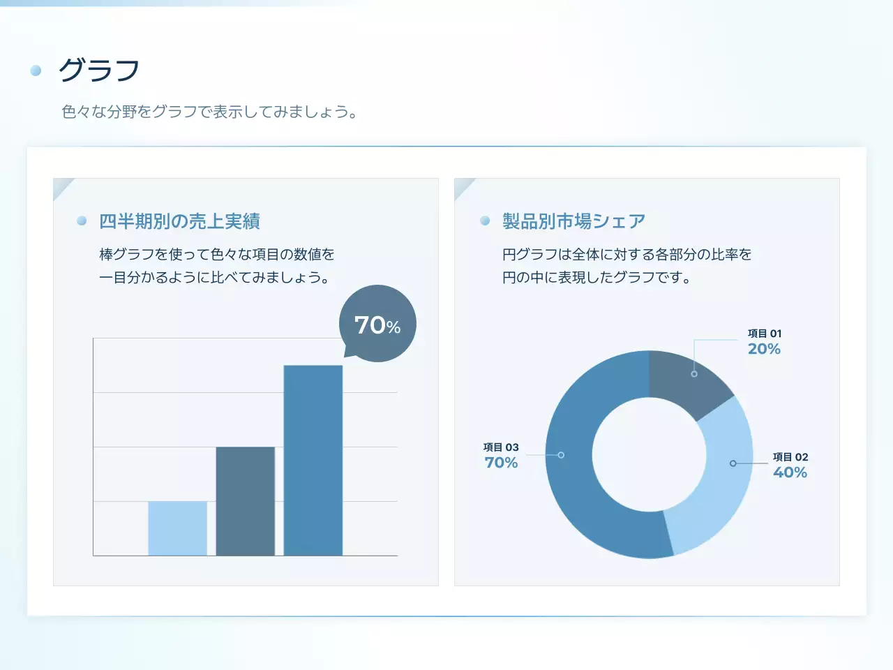 青 シンプル ビジネス プレゼンテーション