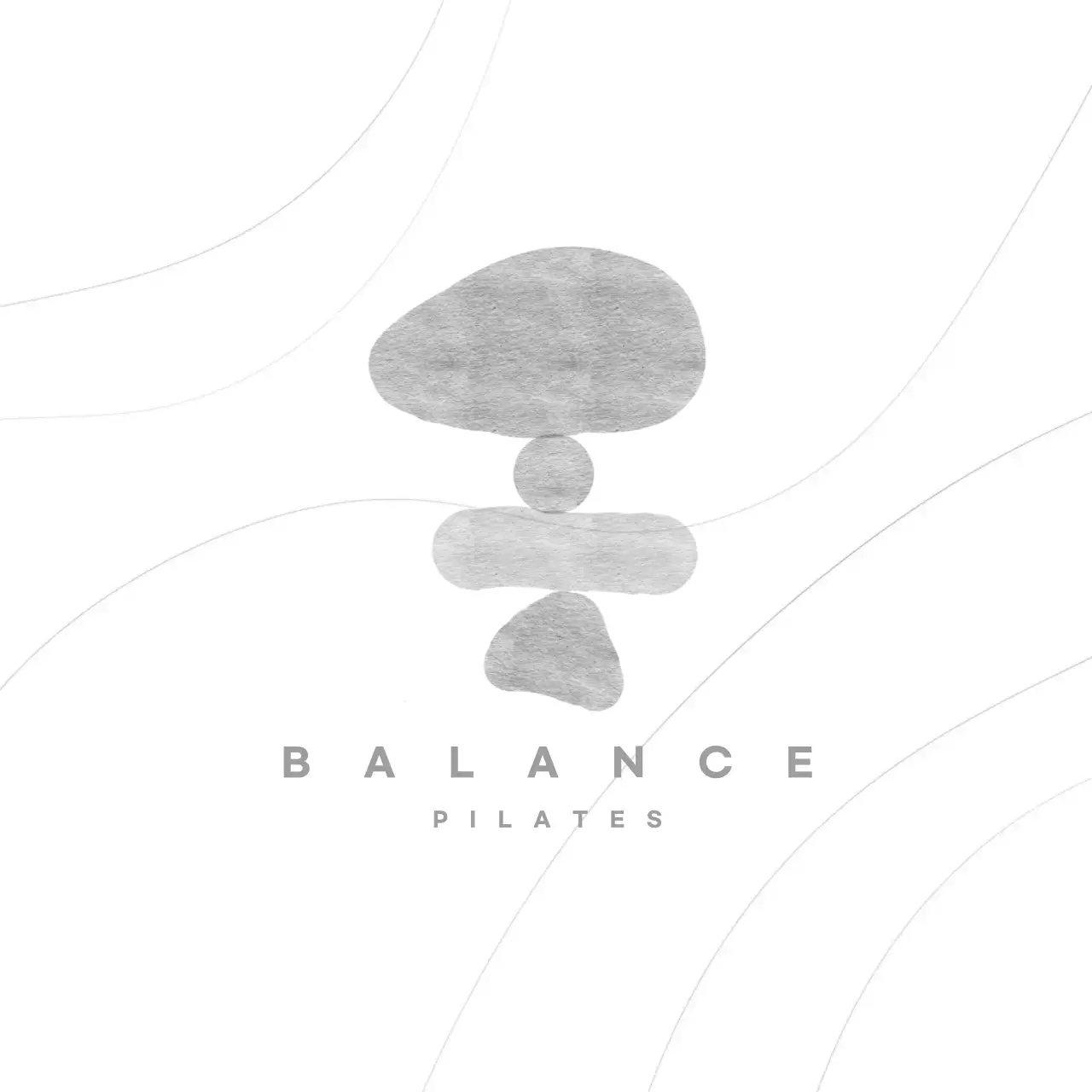 회색 미니멀 필라테스 홍보