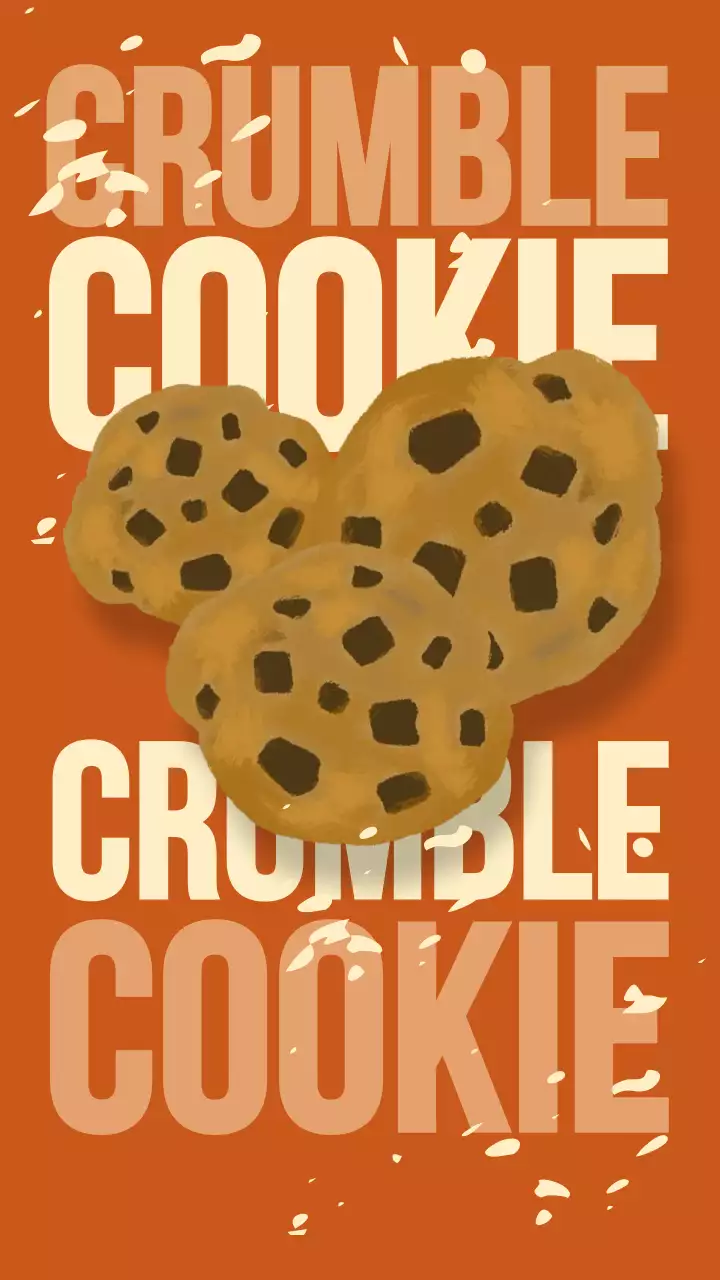 orange bold cookie advertisement