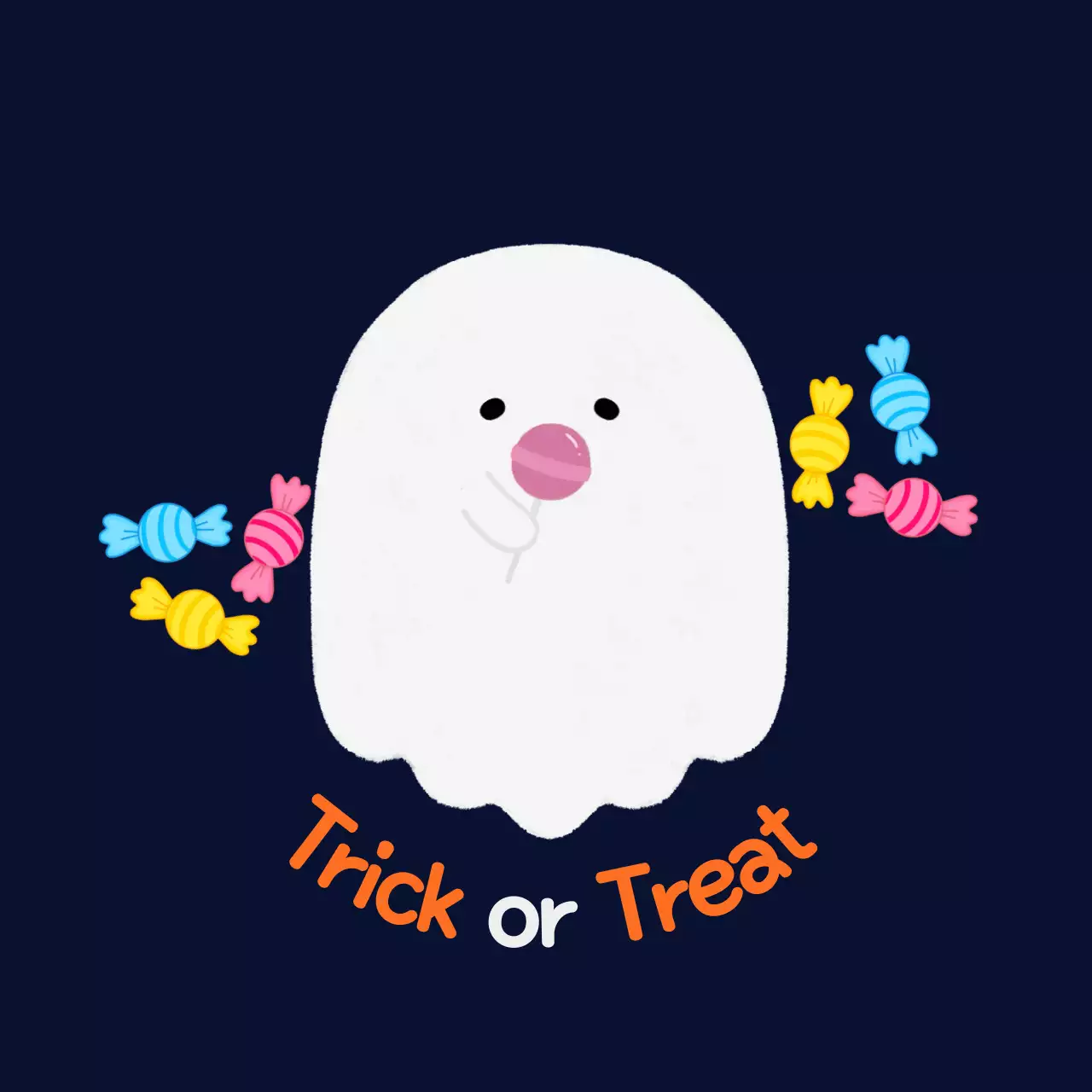 남색 아기자기한 할로윈 굿즈