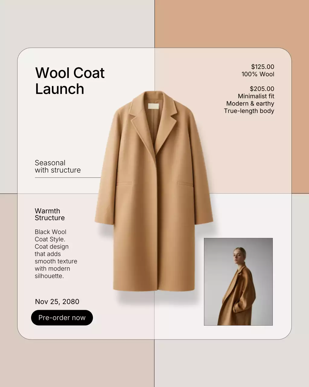 Beige Minimalist Fashion Promotion Instagram Post