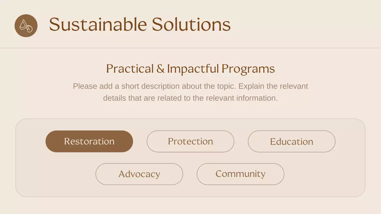 Beige Elegant Sustainability Presentation