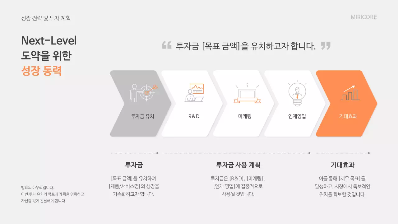 주황 모던 비즈니스 제안서 IR