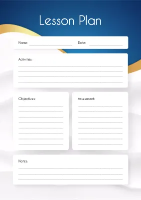 Blue Modern Lesson Plan