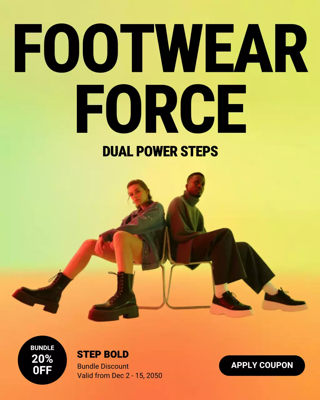 Yellow Bold Footwear Promotion Instagram Post