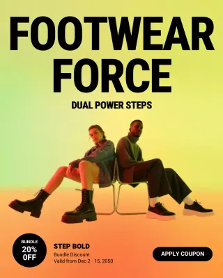 Yellow Bold Footwear Promotion Instagram Post