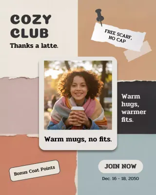 Beige Retro Coffee Promotion Instagram Post