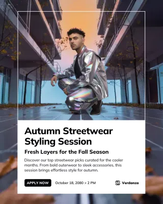 Silver Futuristic Streetwear Event Instagram Post