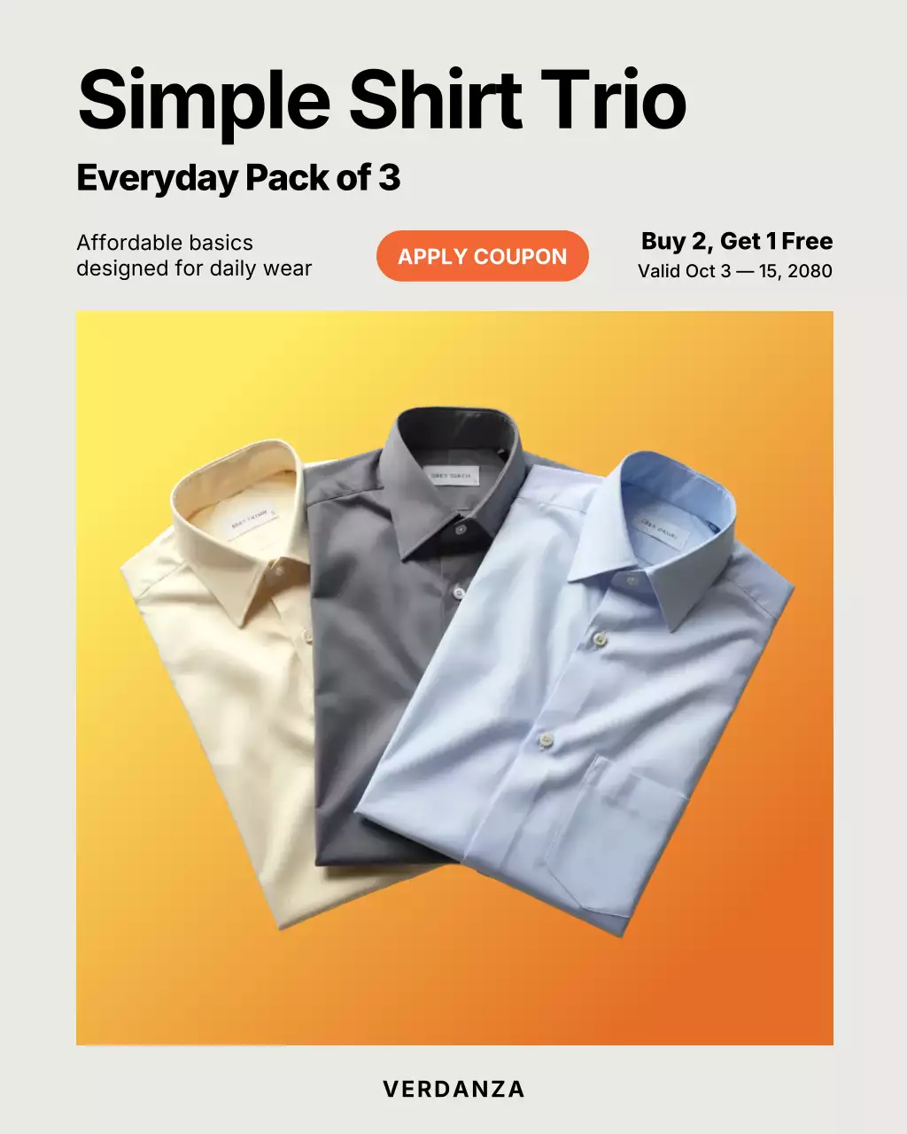 Orange Modern Shirt Promotion Instagram Post