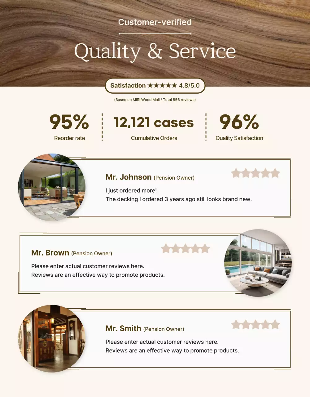 beige rustic wood promotion