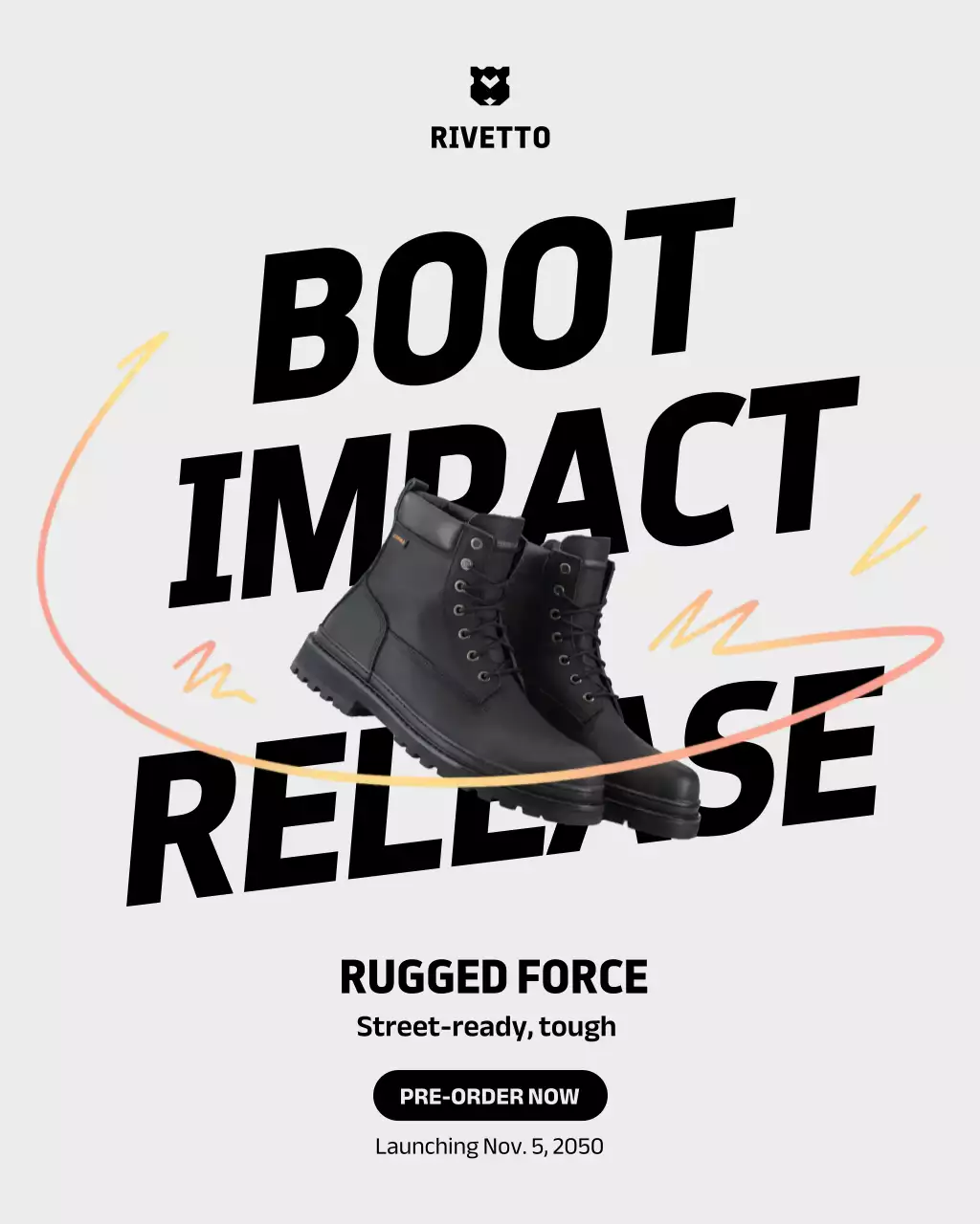 Black Bold Footwear Advertisement Instagram Post