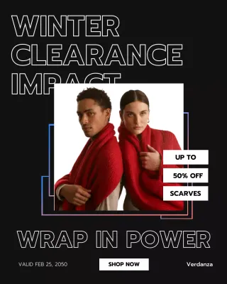 Red Modern Fashion Promotion Instagram Post