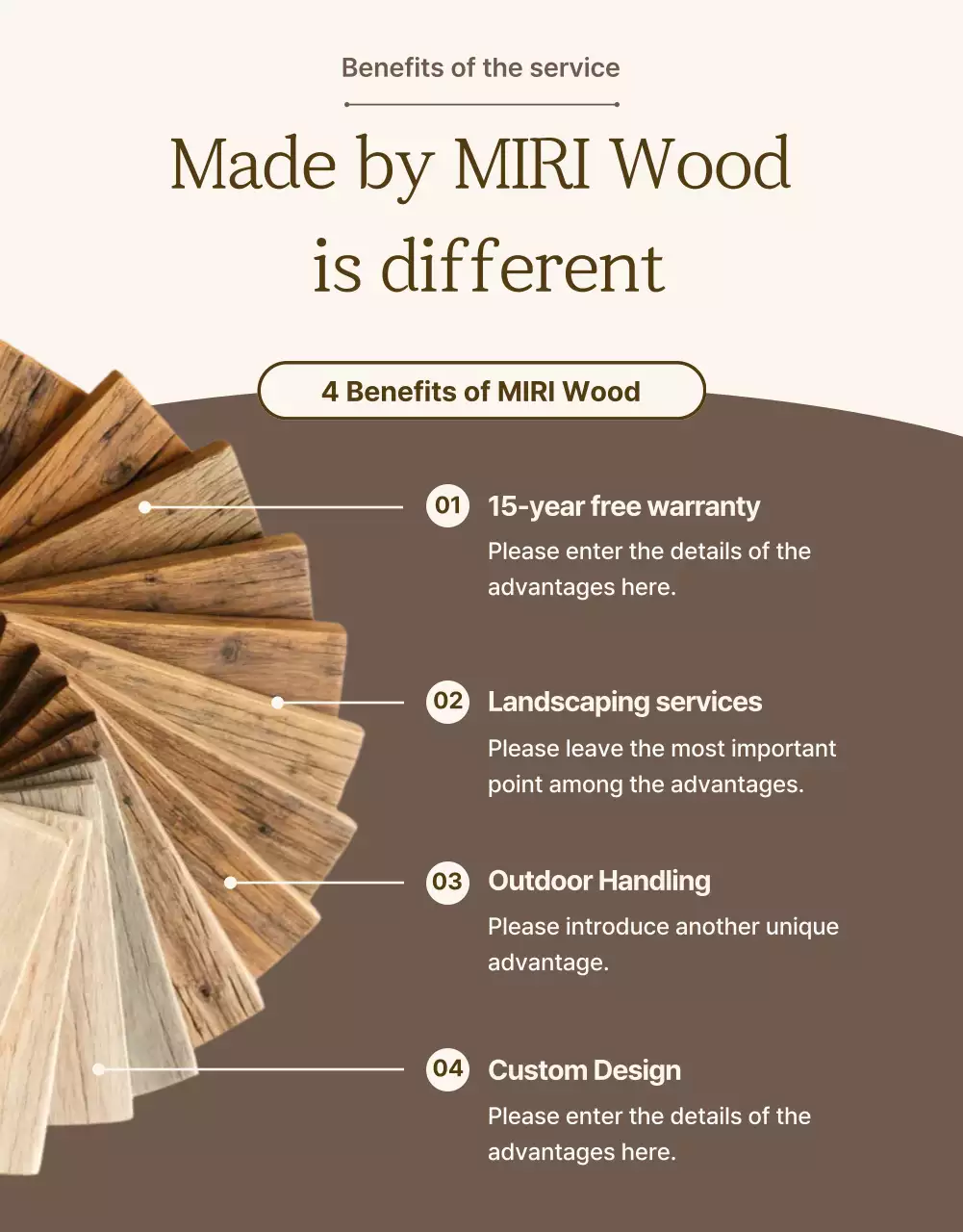 beige rustic wood promotion