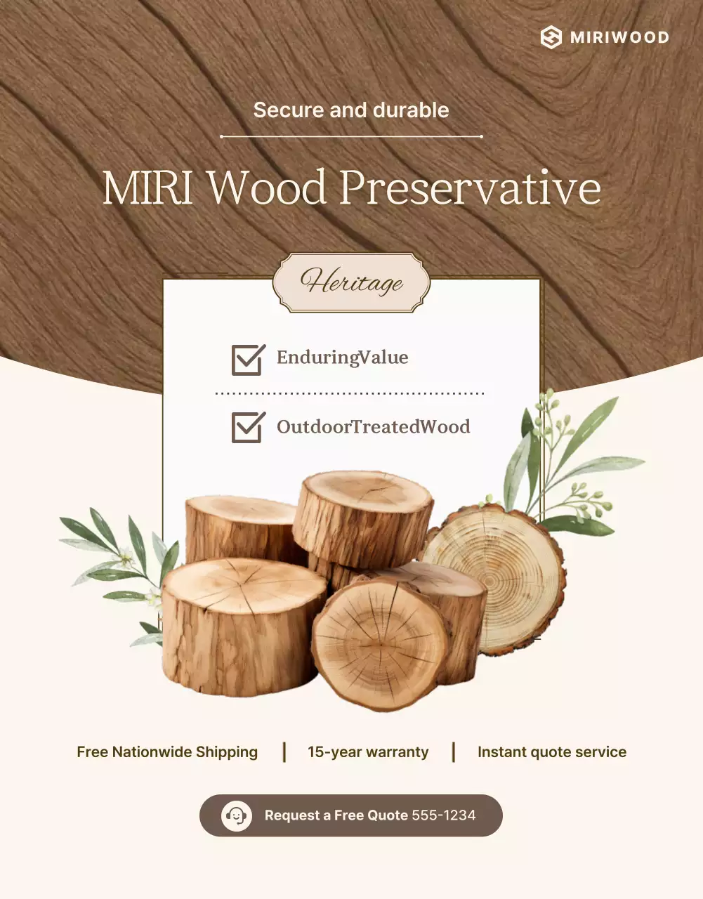 beige rustic wood promotion