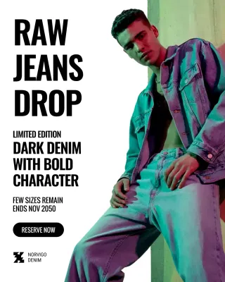 Blue Trendy Fashion Promotion Instagram Post