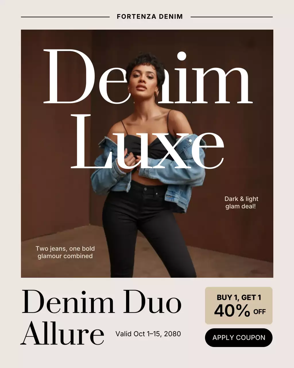 Beige Modern Fashion Promotion Instagram Post