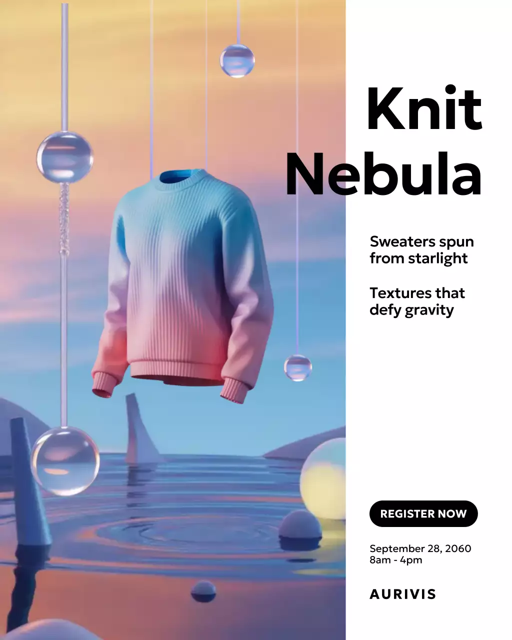 Rainbow Futuristic Fashion Event Instagram Post