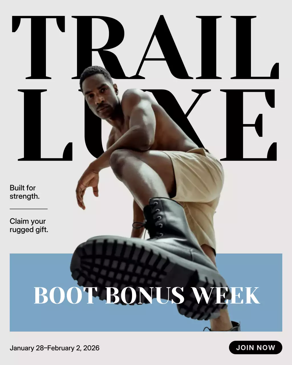 Beige Modern Footwear Promotion Instagram Post