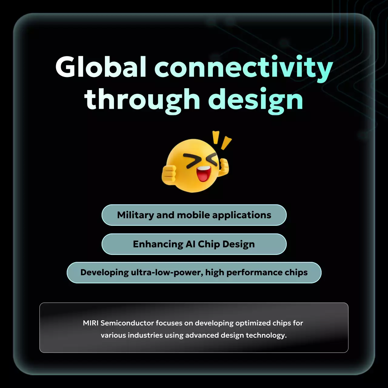black modern semiconductor information