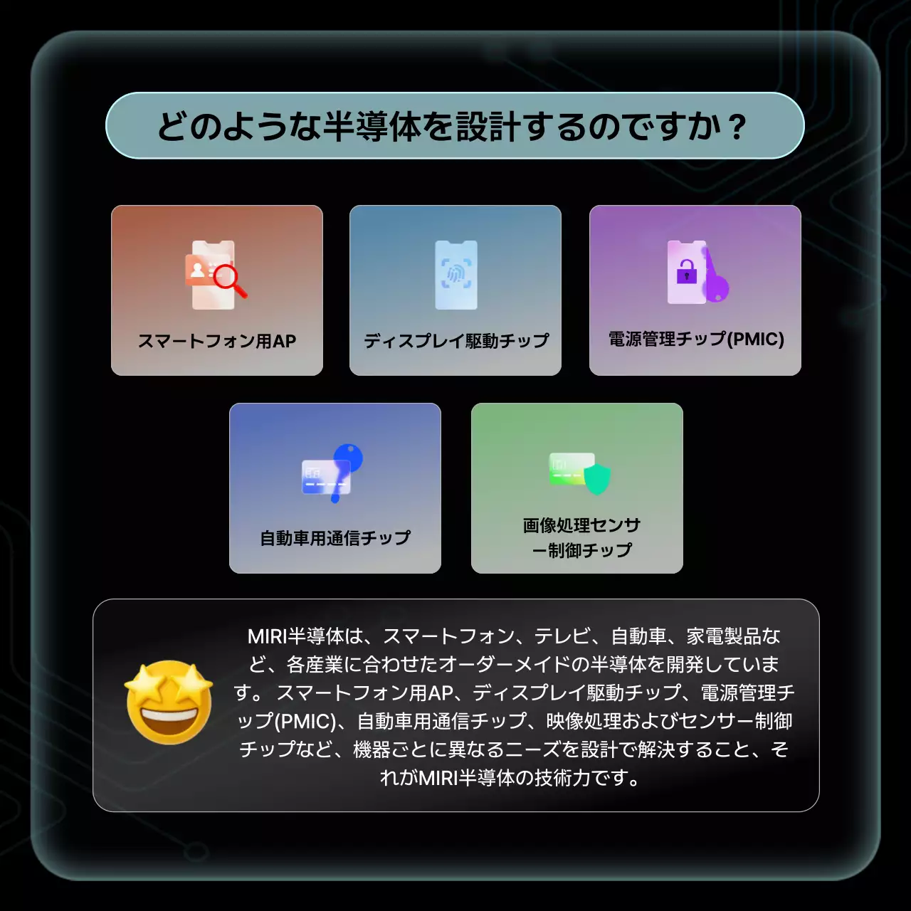 黒 モダン 半導体 ポスター