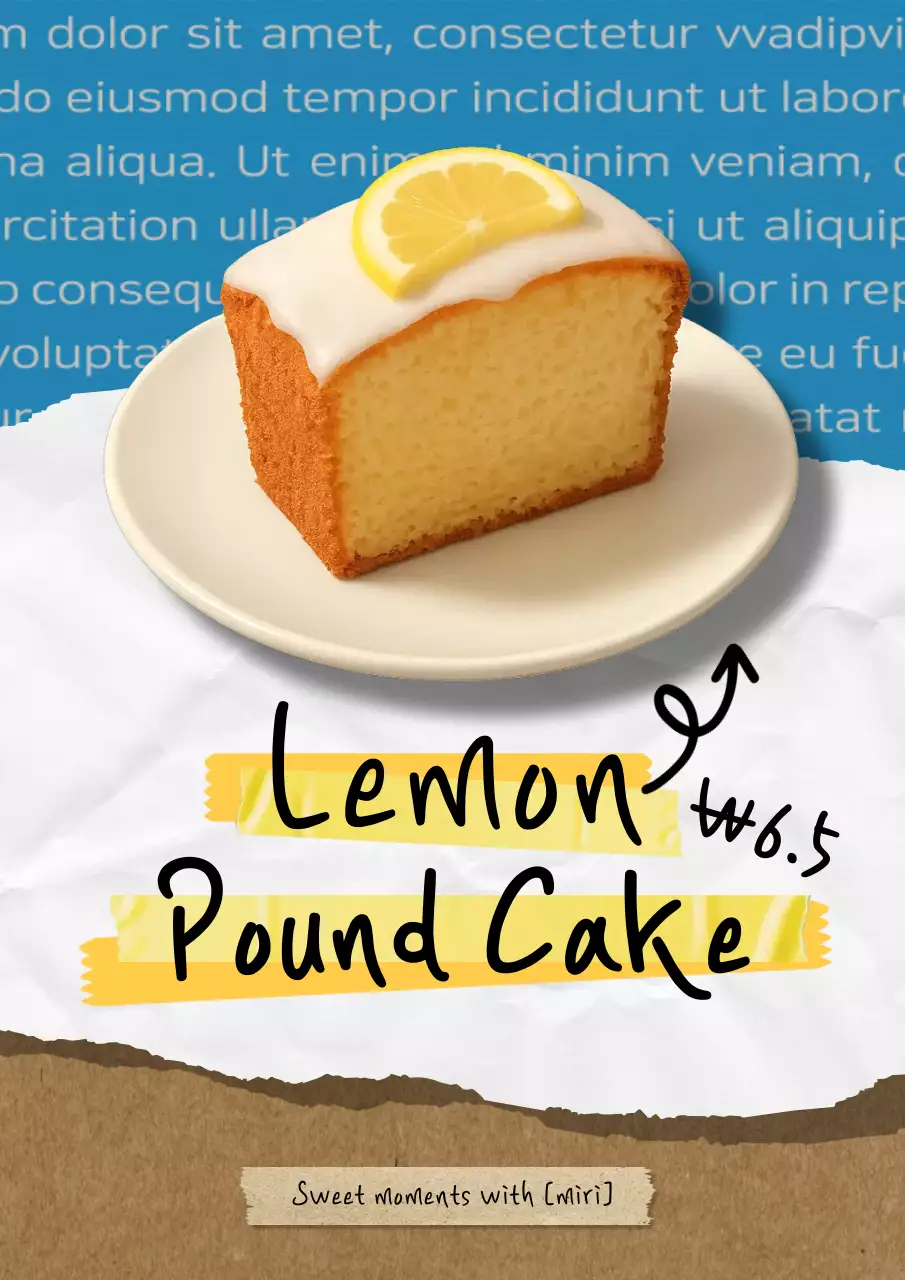 파랑 깔끔 디저트 광고