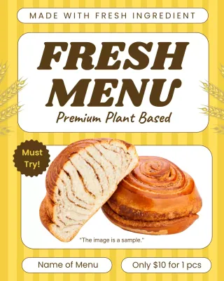 yellow retro bakery promotion