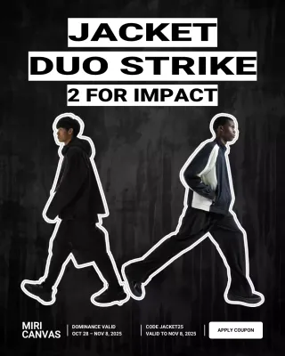 Black Modern Fashion Promotion Instagram Post