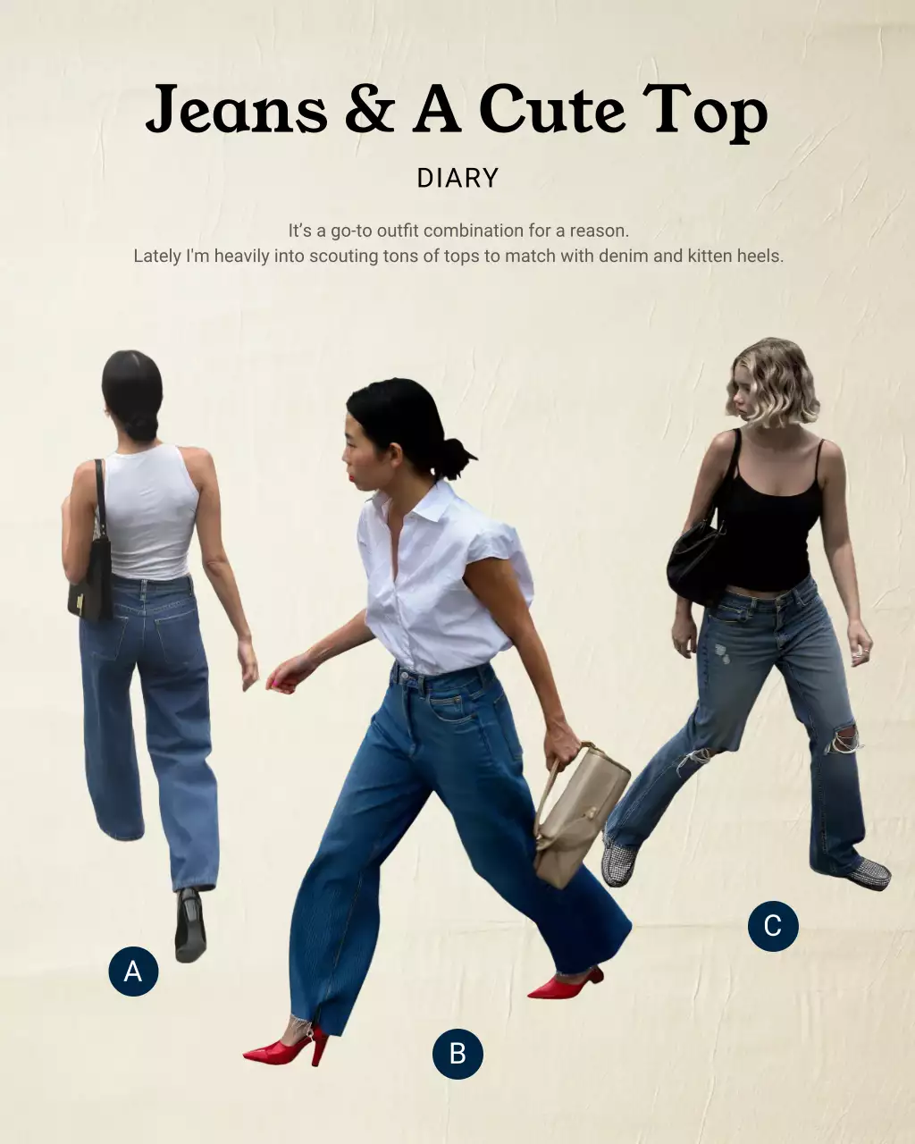 Beige Trendy Fashion Diary