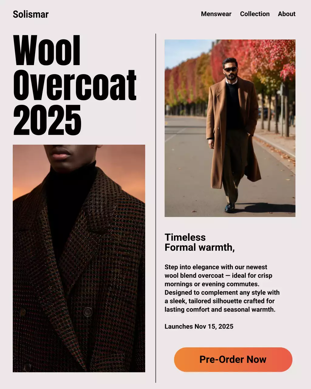 Brown Classic Menswear Promotion Instagram Post